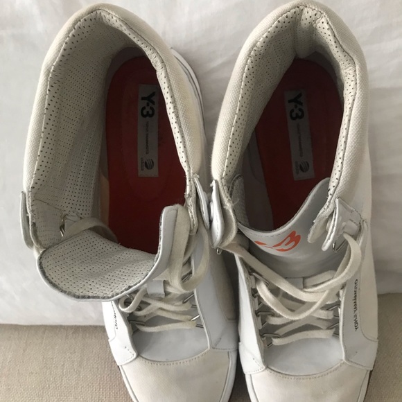 Men Y-3 white sneakers size 9 comes with dust bag too - Picture 6 of 7